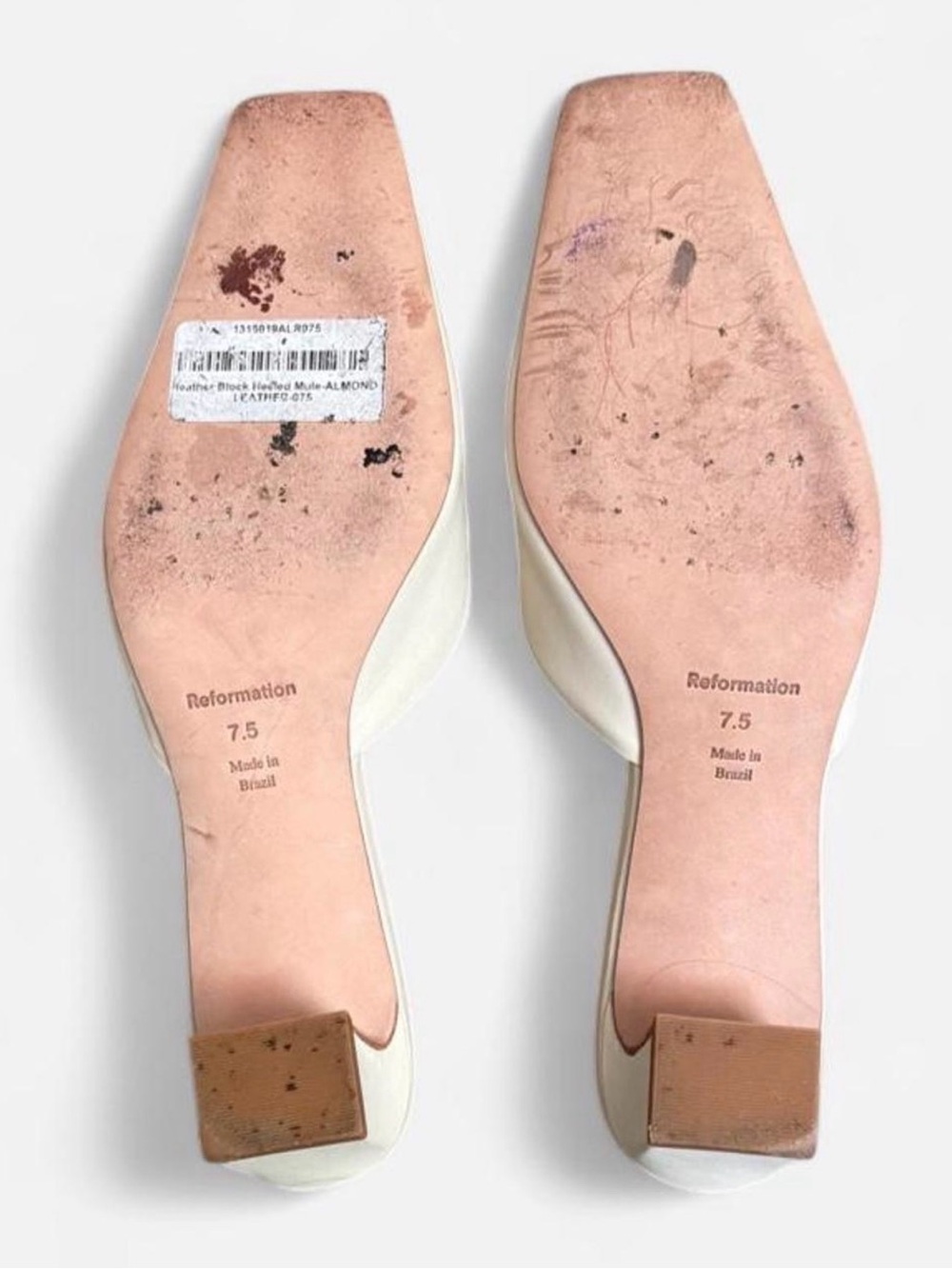 Reformation Ivory Square-Toe Slide Mule - Picture 3 of 4